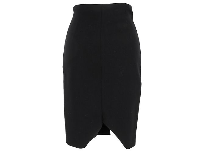 Falda lápiz midi en lana negra de la colección Ralph Lauren - vista 3