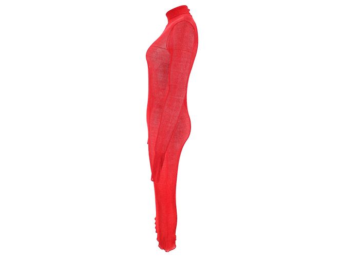 Vestido Midi Josita Isabel Marant en Viscosa Burdeos Roja - vista 2