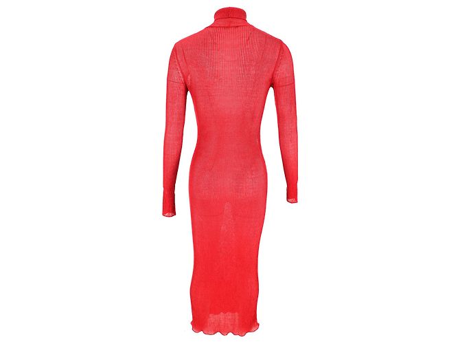 Vestido Midi Josita Isabel Marant en Viscosa Burdeos Roja - vista 3