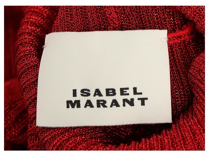 Vestido Midi Josita Isabel Marant en Viscosa Burdeos Roja - vista 4