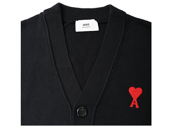 Ami Ami De Coeur Cardigan aus schwarzer Wolle - Ansicht 5