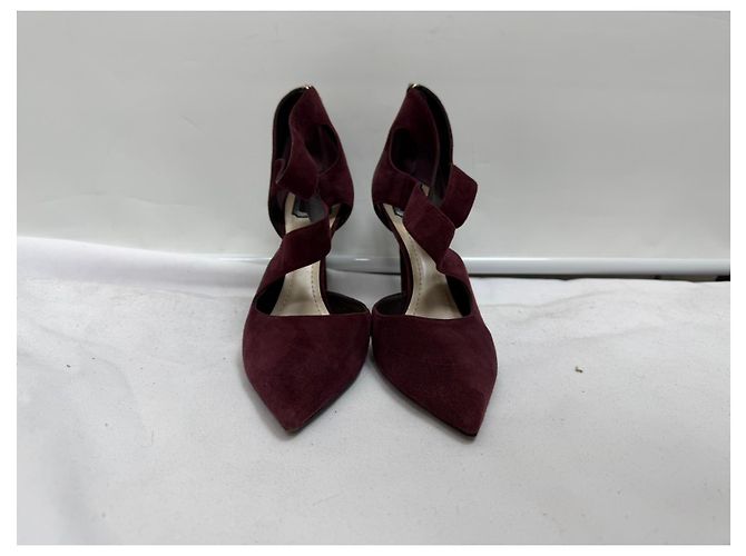 Gianvito Rossi Mesh Accent Pointed-Toe Pumps in Black Suede - view 3