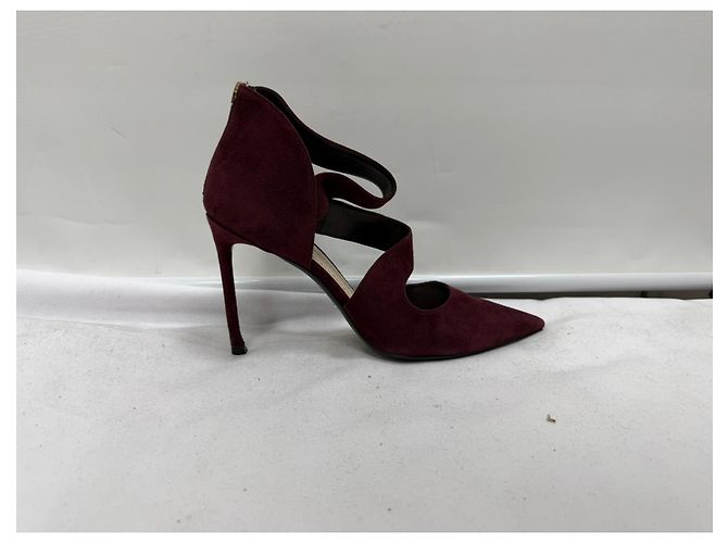 Gianvito Rossi Mesh Accent Pointed-Toe Pumps in Black Suede - view 6