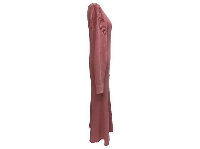 Self portrait Rosa Strick-Midi-Kleid mit Rundhalsausschnitt von Self-Portrait Pink - Ansicht 2