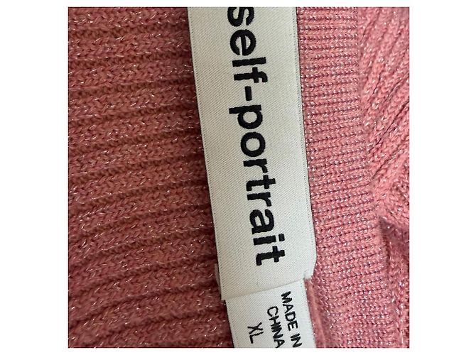 Self portrait Rosa Strick-Midi-Kleid mit Rundhalsausschnitt von Self-Portrait Pink - Ansicht 4