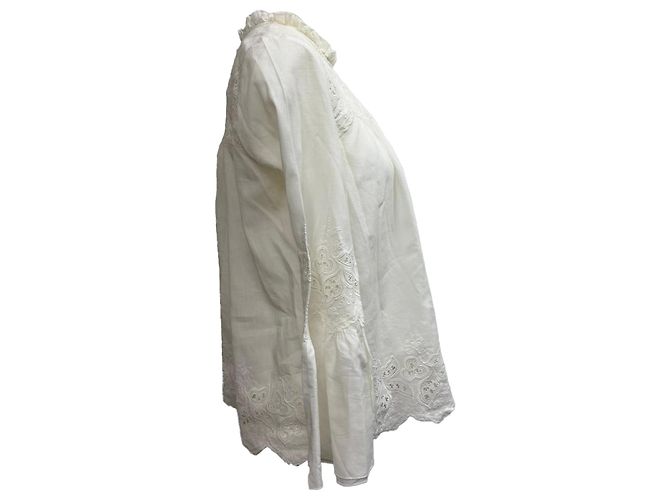 Blusa Halsey Ulla Johnson en algodón blanco Crudo - vista 2
