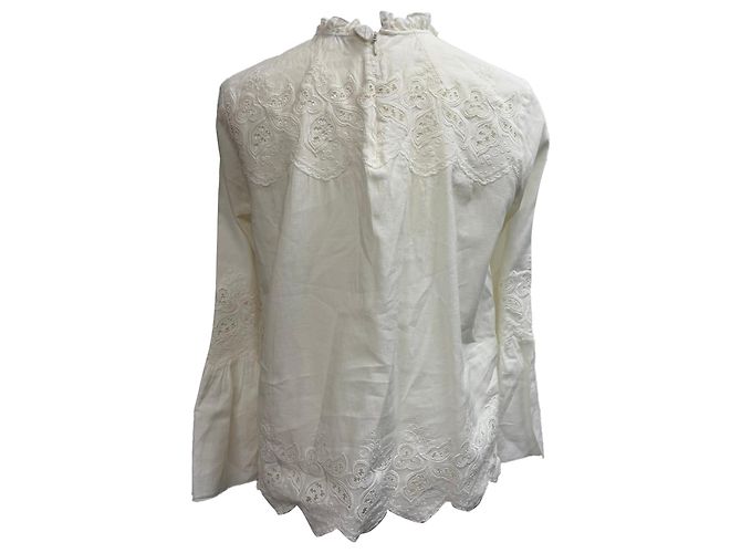 Blusa Halsey Ulla Johnson en algodón blanco Crudo - vista 3