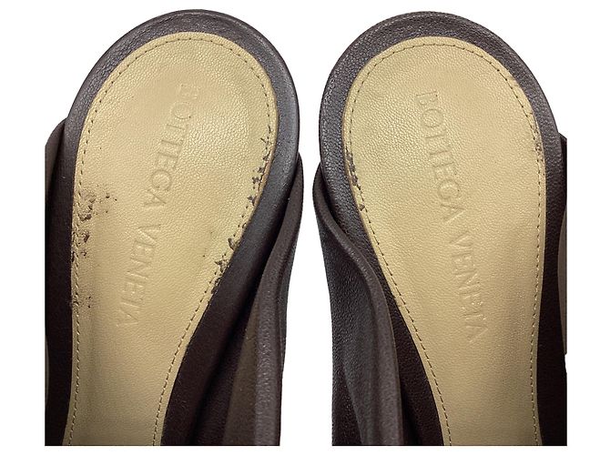 Bottega Veneta Dot Sock Absatzmules aus braunem Leder - Ansicht 10