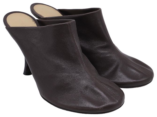 Bottega Veneta Dot Sock Absatzmules aus braunem Leder - Ansicht 3