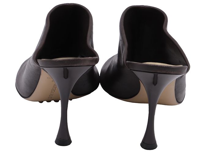 Bottega Veneta Dot Sock Absatzmules aus braunem Leder - Ansicht 5