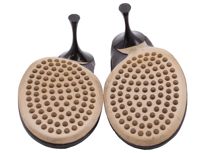 Bottega Veneta Dot Sock Absatzmules aus braunem Leder - Ansicht 6