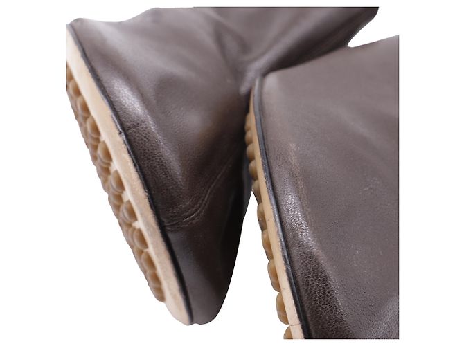 Bottega Veneta Dot Sock Absatzmules aus braunem Leder - Ansicht 8