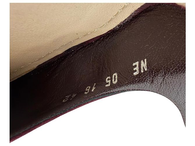 Décolleté a punta Dior in suede bordeaux
 Rosso Bordò - vista 10