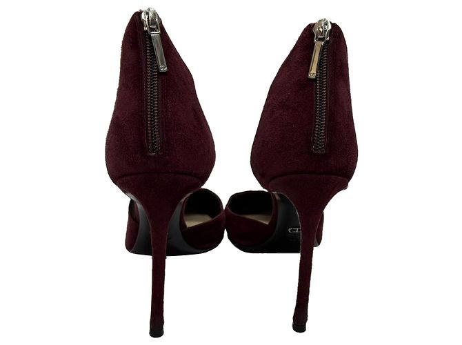Décolleté a punta Dior in suede bordeaux
 Rosso Bordò - vista 3