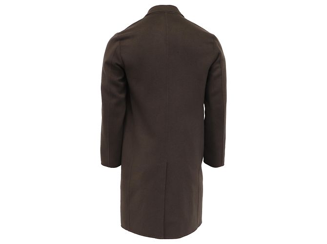 Theory Single-Breasted Coat in Brown Wool Red - view 4