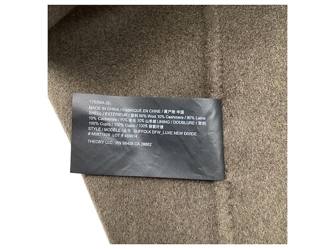 Theory Single-Breasted Coat in Brown Wool Red - view 5