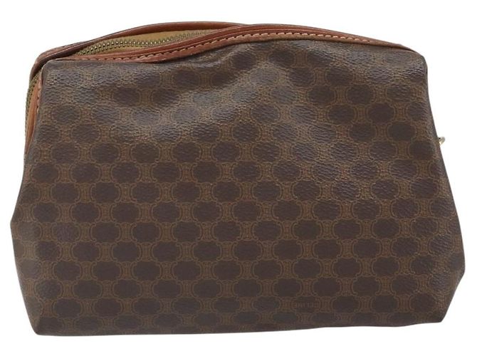 Céline Pochette in tela e pelle Macadam di Celine Marrone - vista 2