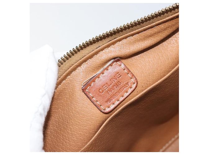 Céline Pochette in tela e pelle Macadam di Celine Marrone - vista 6