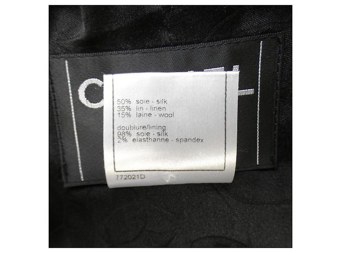 Veste sans col Chanel Noir - vue 3