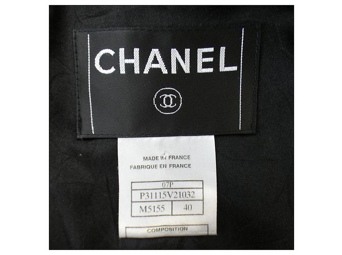 Veste sans col Chanel Noir - vue 4
