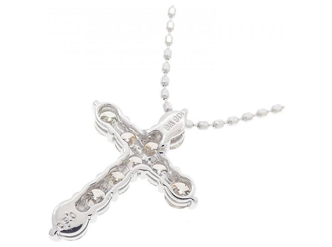 Autre Marque Collana con croce di diamante in oro bianco Au750 Argento - vista 4