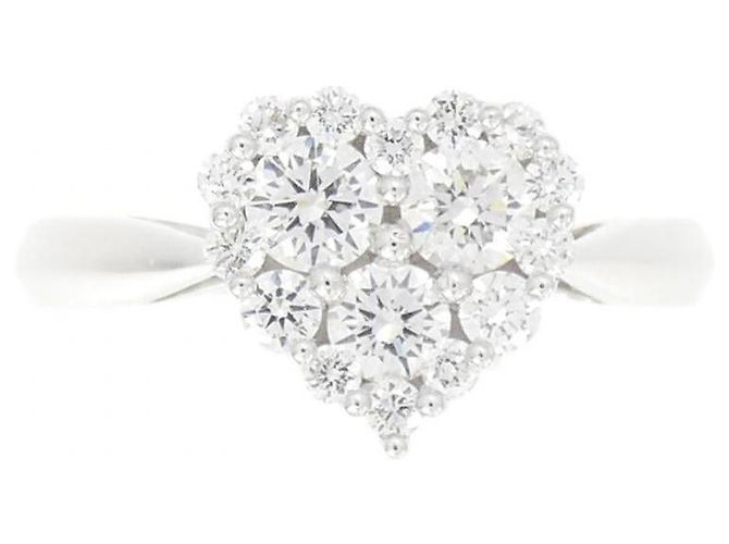 Autre Marque Ponte Vecchio K18 Weißgold-Diamantring Silber - Ansicht 2