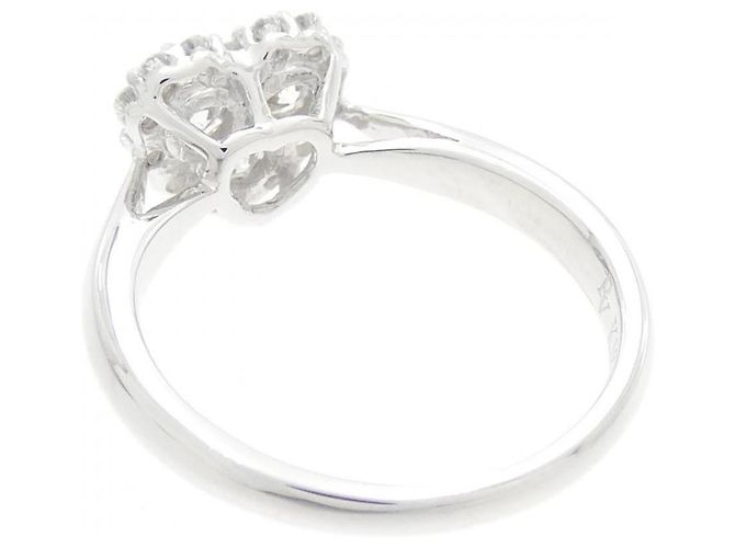 Autre Marque Ponte Vecchio K18 Weißgold-Diamantring Silber - Ansicht 3