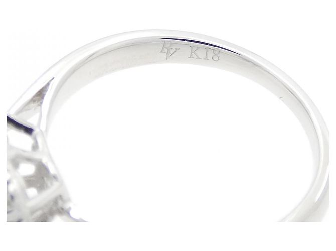 Autre Marque Ponte Vecchio K18 Weißgold-Diamantring Silber - Ansicht 4
