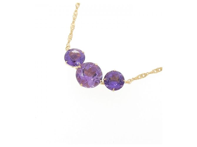 Autre Marque Amethyst-Halskette Au750 Golden - Ansicht 3