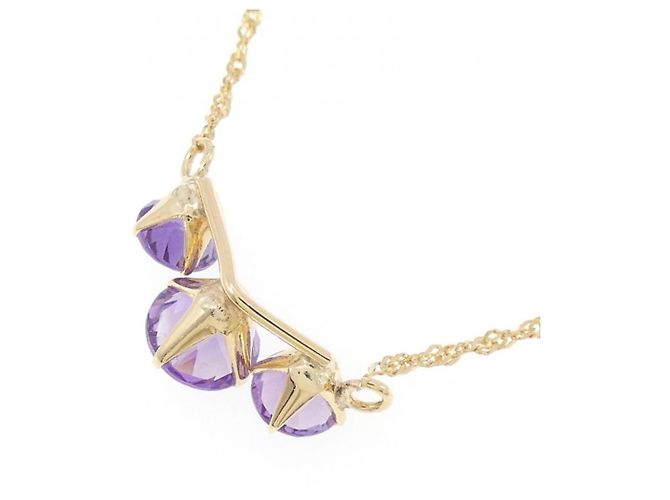 Autre Marque Amethyst-Halskette Au750 Golden - Ansicht 4