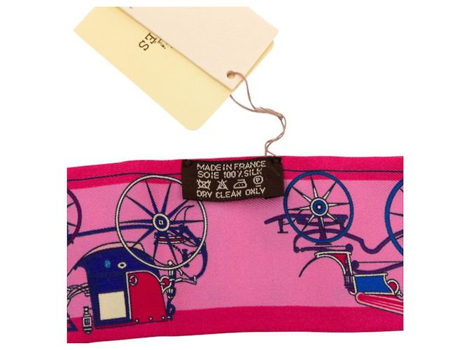 Foulard Hermès Twilly Les Voitures Nouvelle Rosa Multicolore - vista 4