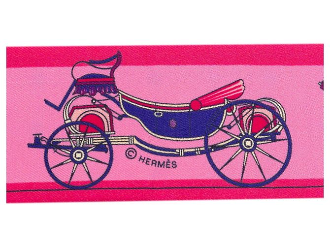 Foulard Hermès Twilly Les Voitures Nouvelle Rosa Multicolore - vista 5