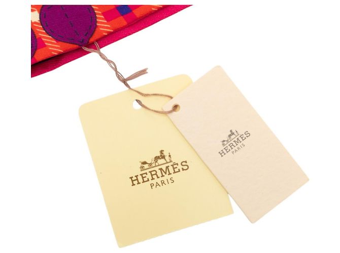 Foulard Hermès Twilly Les Voitures Nouvelle Rosa Multicolore - vista 6