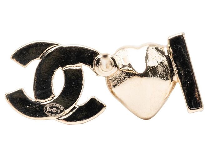 Orecchini a forma di cuore Coco Mark I LOVE COCO di Chanel Rosa D'oro - vista 3