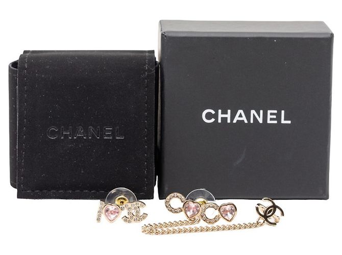Orecchini a forma di cuore Coco Mark I LOVE COCO di Chanel Rosa D'oro - vista 4