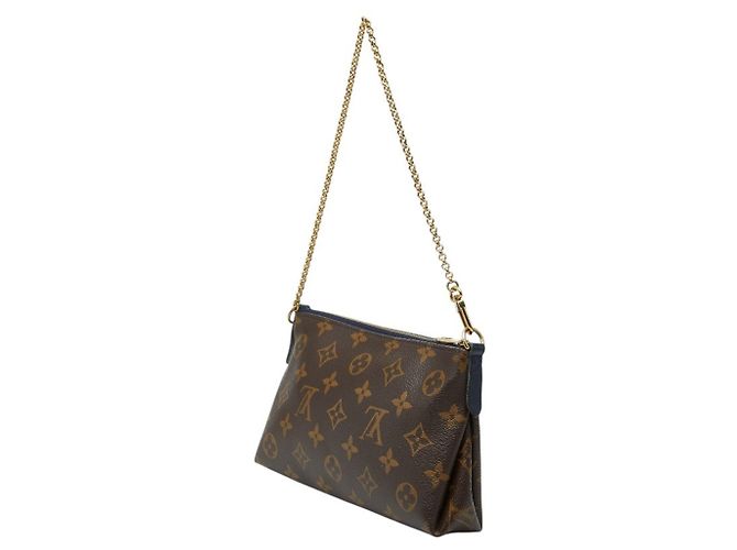 Borsa a spalla Pallas Monogram di Louis Vuitton Marrone Blu navy - vista 2