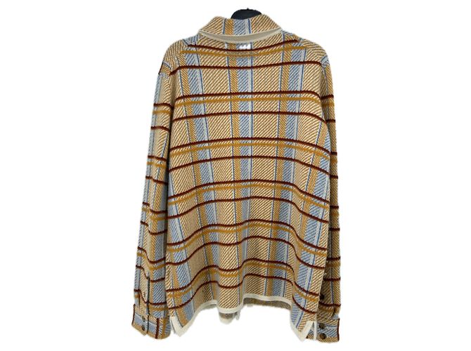 Autre Marque Camicia gialla e blu in cashmere Giallo - vista 2