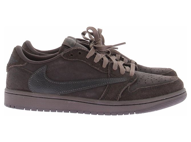 Nike Sneaker "Air Jordan 1 Low" marrone in pelle e camoscio - vista 2