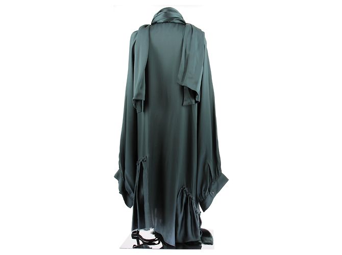 Ann Demeulemeester Robe cape verte - view 2