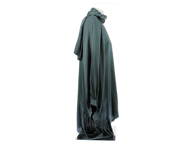 Ann Demeulemeester Robe cape verte - view 3