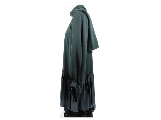 Ann Demeulemeester Robe cape verte - view 4