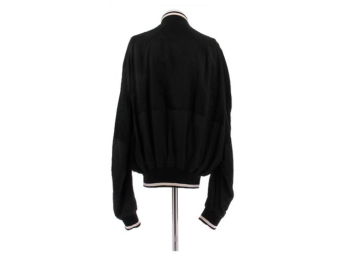 Haider Ackermann Satin Bomberjacke Schwarz - Ansicht 2