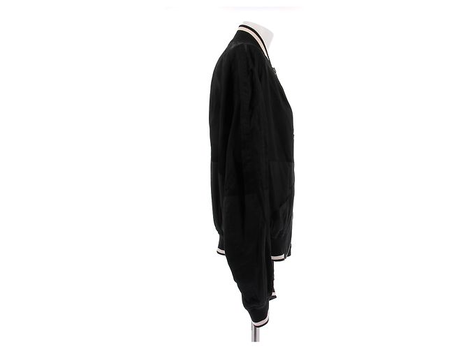 Haider Ackermann Satin Bomberjacke Schwarz - Ansicht 3