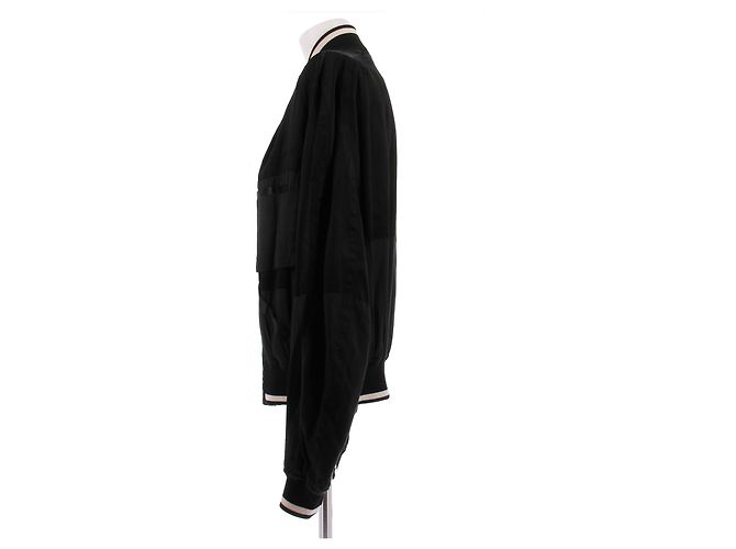 Haider Ackermann Satin Bomberjacke Schwarz - Ansicht 4