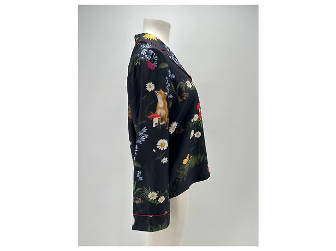 Eres Camisa de pijama de seda Negro - vista 3
