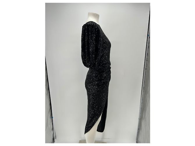 Autre Marque Langes Kleid mit schwarzen Pailletten - Ansicht 3