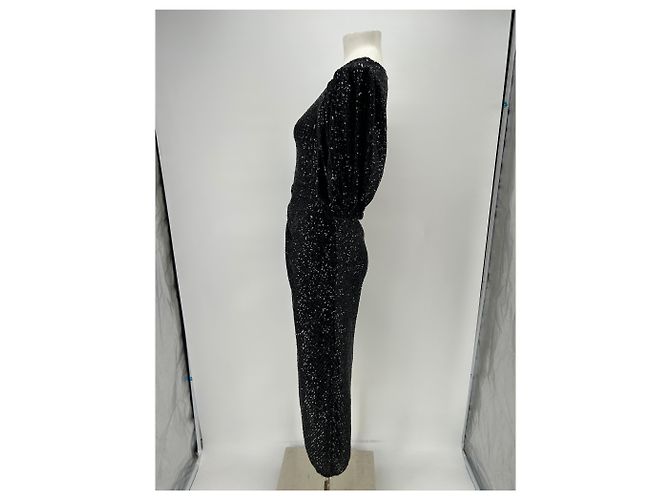 Autre Marque Langes Kleid mit schwarzen Pailletten - Ansicht 4