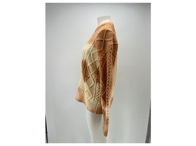 Autre Marque LANEUS Wollpullover in Orange und Gelb S - Ansicht 4
