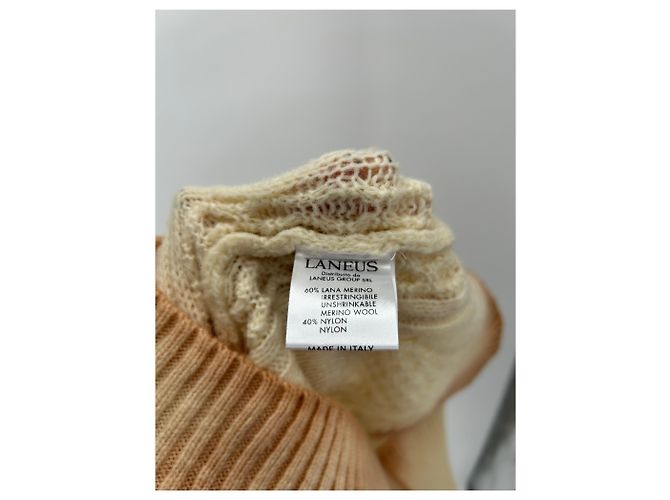 Autre Marque LANEUS Wollpullover in Orange und Gelb S - Ansicht 6