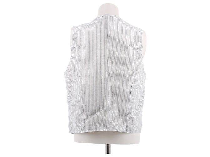 Autre Marque Chaqueta AIAYU a rayas blanca de algodón M Blanco - vista 2